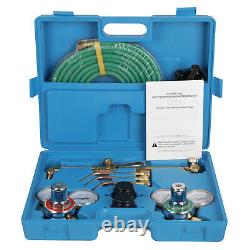 Portable Gas Welding Cutting Torch Kit withHose Oxy Acetylene Brazing Goggles Case