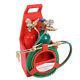 Portable Long Pipe Welding & Cutting Torch Kit Oxygen Acetylene Regulator Tote