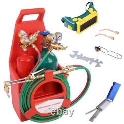Portable Oxyacetylene Welding and Cutting Kit, Brass Nozzle Welding Torch