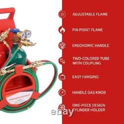 Portable Oxyacetylene Welding and Cutting Kit, Brass Nozzle Welding Torch