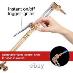 Portable Oxyacetylene Welding and Cutting Kit, Brass Nozzle Welding Torch