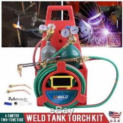 Portable Oxygen Acetylene Oxy Victor Type Welding Cutting Weld Tank Torch Kit