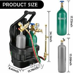 Portable Oxygen Acetylene Oxy Welding Cutting Torch Kit With Gas Tank