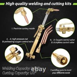 Portable Oxygen Acetylene Welding Cutting Outfit Torch Set Gas Welder Kit withHose