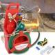 Portable Oxygen Acetylene Welding Cutting Torch Kit Long Pipe Brass Nozzle US