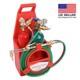 Portable Oxygen Acetylene Welding Cutting Torch Kit with Carrying Case & Tank