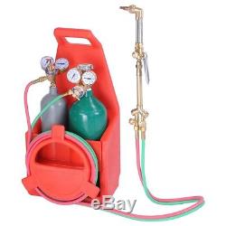 Portable Pro Welding Brazing Cutting Outfit Torch Tool Kit Refillable Acetylene