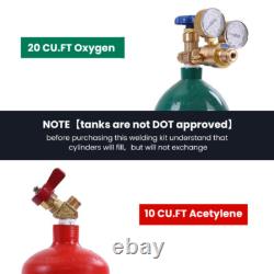 Portable Professional Oxygen Acetylene Oxy Welding Cutting Weld Torch Tank Kit