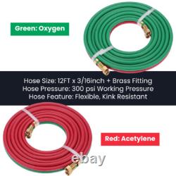 Portable Professional Oxygen Acetylene Oxy Welding Cutting Weld Torch Tank Kit