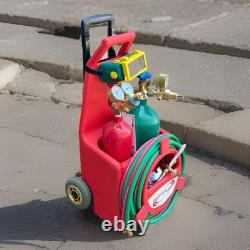 Portable Tote Dolley Cart For Oxygen Acetylene Tanks Welding Cutting Weld Kit