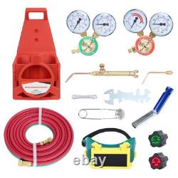 Portable Tote Oxygen Acetylene Welding Cutting Torch Kit with Regulators Hose