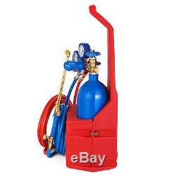 Portable Twin Tote Style Oxygen Acetylene Tank Welding Cutting Torch Starter Set