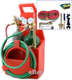 Portable Victor Type Welding Cutting Torch Kit Oxygen Acetylene Tote Carrier
