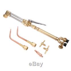 Portable Weld Torch Tank Kit Twin Tote Oxygen Acetylene Oxy Cutting Brazing DOT