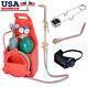 Portable Welding Brazing Cutting Outfit Torch Tool Kit with Acetylene Oxygen Tanks