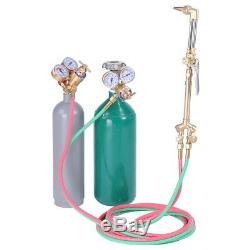 Portable Welding & Brazing Kit Cutting Torch Set with Oxygen Acetylene Cylinders