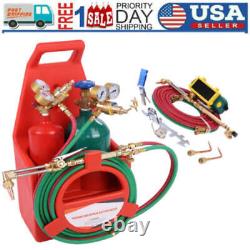 Portable Welding Oxygen Acetylene Torch Kit with Carrying Tote Solid Brass New