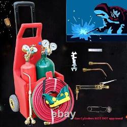 Portable brazing torch kit with Gauge Oxygen Acetylene Welding Cutting Torch Kit