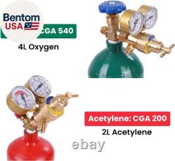 Professional Brazing Torch Kit, Portable Welding Cutting Torch Kit Oxygen Acetyl