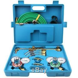 Professional Gas Welding And Cutting Kit Propane Oxygen Torch Set Regulator Safe