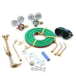 Professional Gas Welding & Cutting Kit Propane Oxygen Torch Set Regulator
