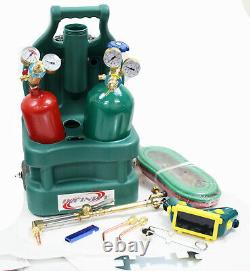 Professional HVAC Oxygen Acetylene Oxy Welding Cutting Torch Kit WithGas Tank