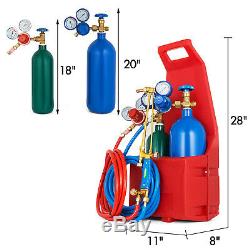 Professional Oxygen Propane GAS Welding Cutting Torch Kit Regulator with Tank