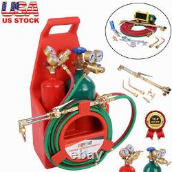 Professional Portable Oxygen Acetylene Oxy Welding Cutting Weld Torch Tank Kit