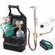 Professional Portable Welding Cutting Torch Tool Kit with Acetylene Oxygen Tanks