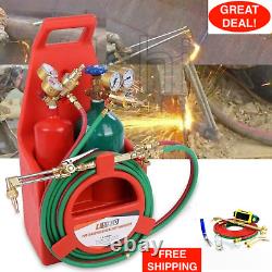 Professional Portable Welding Cutting Weld Oxygen Acetylene Torch Tank Kit