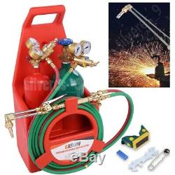 Professional Tote Oxygen Acetylene Oxy Welding Cutting Torch Kit With Tank LOT