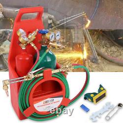 Professional Tote Oxygen Acetylene Oxy Welding Cutting Torch Kit With Tank RED