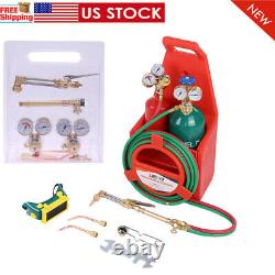 Professional Tote Oxygen Acetylene Oxy Welding Cutting Torch Kit WithTank USA FAST