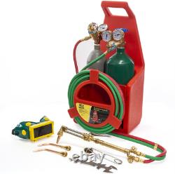 Professional Tote Oxygen Acetylene Oxy Welding Cutting Torch Kit with tank