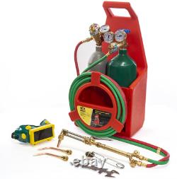 Professional Tote Oxygen Acetylene Oxy Welding Cutting Torch Kit with tank