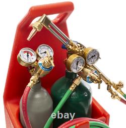 Professional Tote Oxygen Acetylene Oxy Welding Cutting Torch Kit with tank