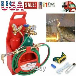 Professional Tote Oxygen Acetylene Oxy Welding Cutting Torch Set With Tank LOT