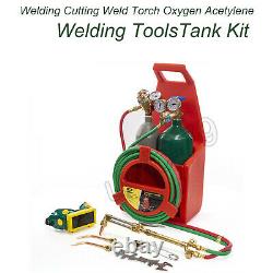 Professional Welding Cutting Weld Torch Tank Kit Oxygen Acetylene Portable USA