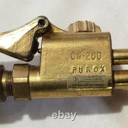 Purox Torch Set W-200 Welding Handle CW-200 Cutting Attachment & Retaining Nut