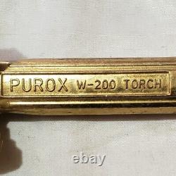 Purox W-200 Cutting Welding Torch Handle Brazing Linde Prest-O-Lite L-Tec