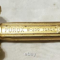 Purox W-200 Welding Cutting Torch Handle & #30 Tip Brazing Linde Prest-O-Lite