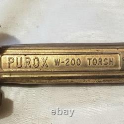 Purox W-200 Welding Cutting Torch Handle Brazing Linde Prest-O-Lite L-Tec