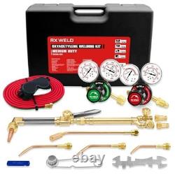 RX WELD Medium Duty Oxy Acetylene Torch Kit Cutting Welding Brazing Heating