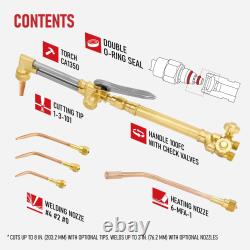 RX WELD Medium Duty Oxy Acetylene Torch Kit Cutting, Welding, Brazing with