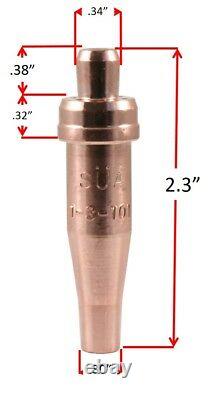 SÜA Oxyfuel Torch with Check Valves and Cutting, Heating & Welding Tips Acetylene