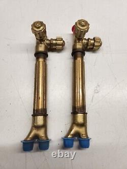 Set of 2 Victor J28 Cutting Welding Brazing Torch Handle with 4 Tips