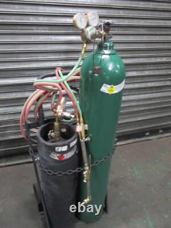 Smith Welding/cutting Set 251 Ox & 150 Acetylene Tanks-cart-torch-gauges Hose