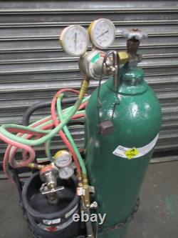 Smith Welding/cutting Set 251 Ox & 150 Acetylene Tanks-cart-torch-gauges Hose