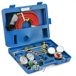 Stark USA Oxygen Acetylene Welder Tool Kit with (4) Nozzles Cutting Torch 15' ft