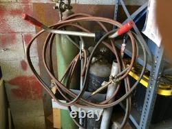 Steel Cutting Torch with full large tanks, gages, hoses and accessories